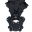 a very grainy upside-down anime girl in gothic black clothing